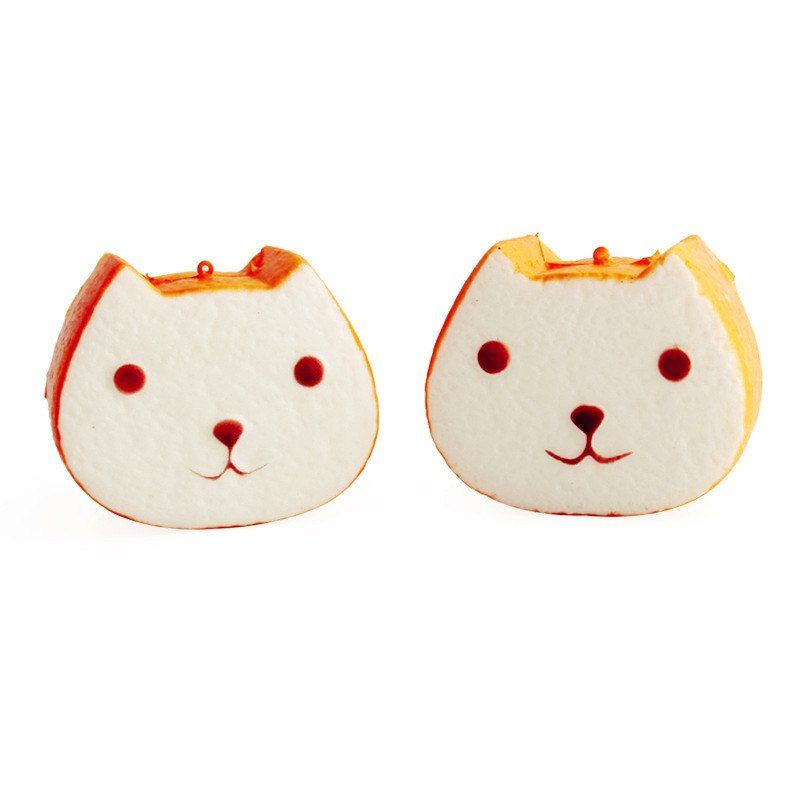 

Simulated Bread Toast Slow Rebound Decompress Toy Jumbo Squishy Pendant 1PC, Multi