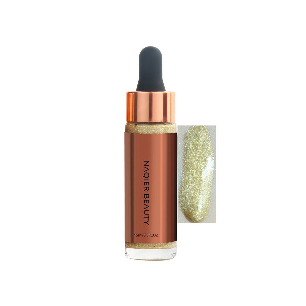 

NAQIER Beauty Highlighter Liquid Makeup Facial Highlights Skin Glitter Cosmetics, #002
