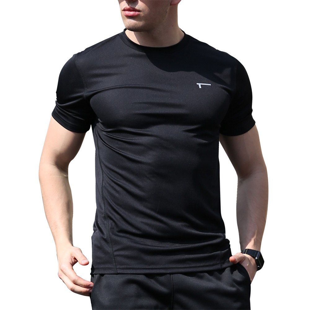 

Sports Casual Quick-Drying Men's Short-Sleeved T-Shirt, Black