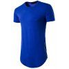 T-shirt à manches courtes à encolure arrondie double col rond style olympiade pour hommes - Bleu Royal M