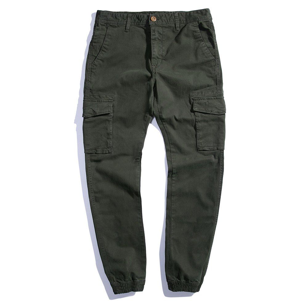 

Summer Men's Pure Cotton Lounge Pants, Army green