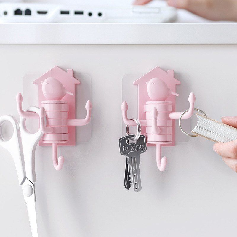 

Cute Bird Wall Hook Rack 2PCS, Multi-a