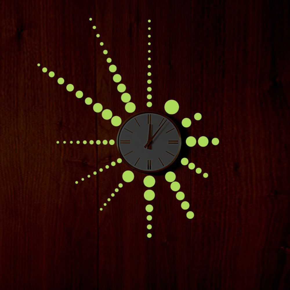 

Creative DIY Dotted Luminous Cartoon Wall Sticker Decoration, Green yellow