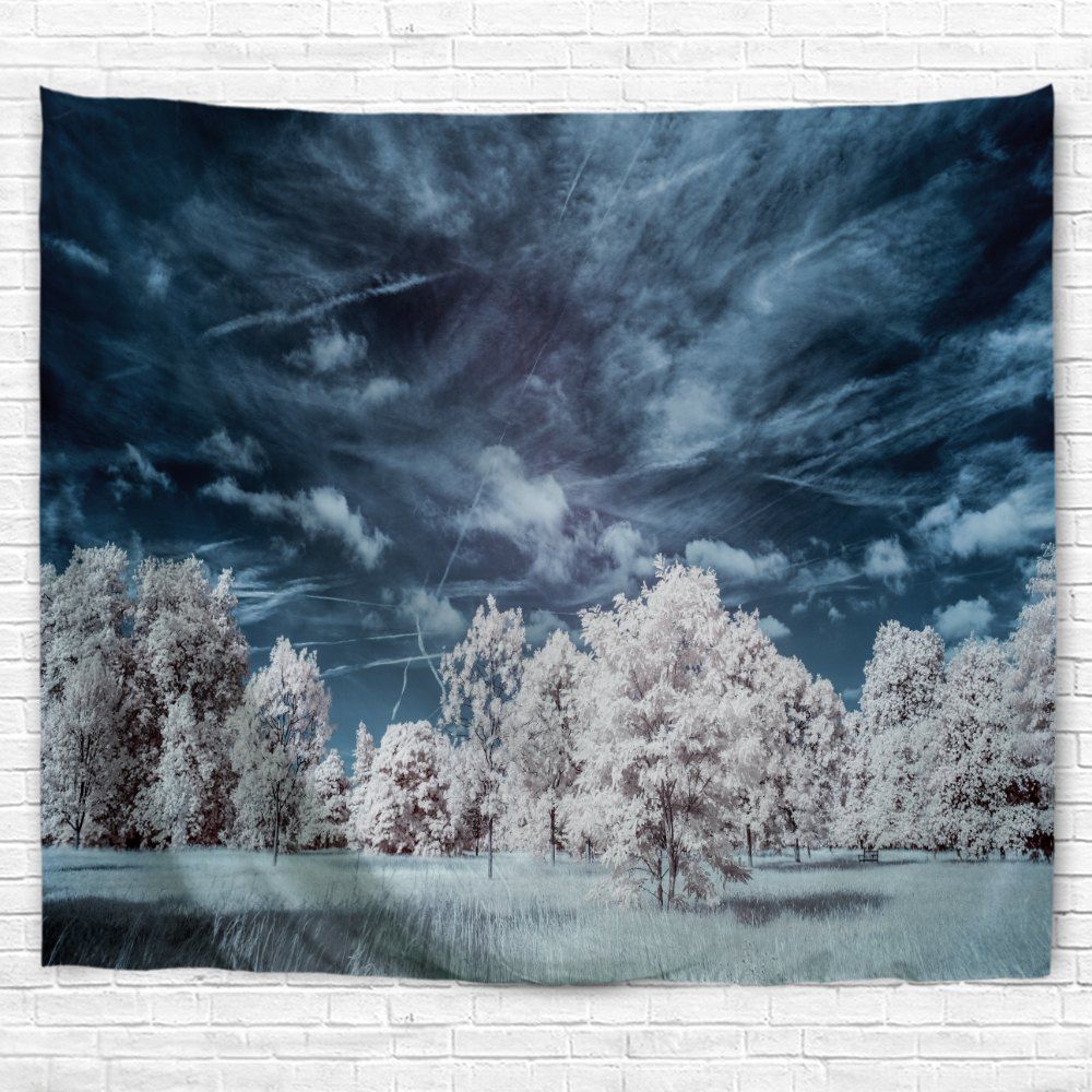 

Snow Tree 3D Printing Home Wall Hanging Tapestry for Decoration, Multi-a