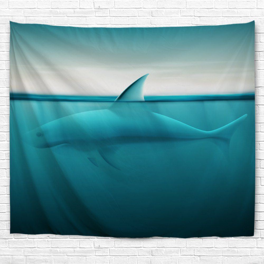 

Diving Shark 3D Printing Home Wall Hanging Tapestry for Decoration, Multi-a