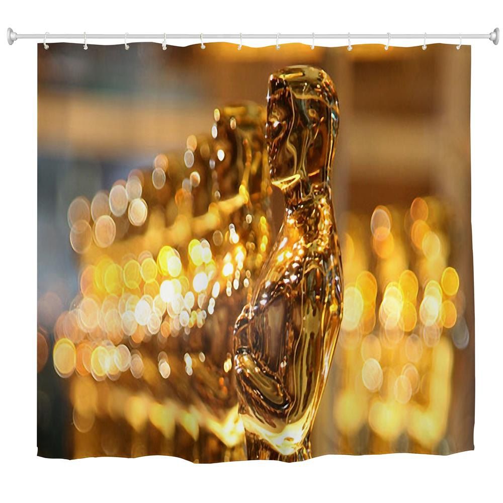 

Oscar Man Water-Proof Polyester 3D Printing Bathroom Shower Curtain, Multi-a