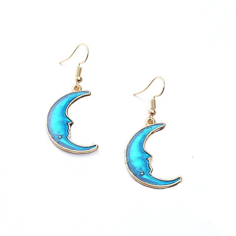 

Fashion Charm Jewelry Blue Star Long Drop Earrings for Women Gift, Deep sky blue