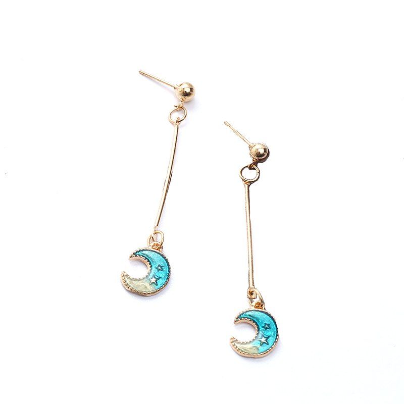 

Fashion Charm Jewelry Blue Star Long Drop Earrings for Women Gift, Blue lagoon