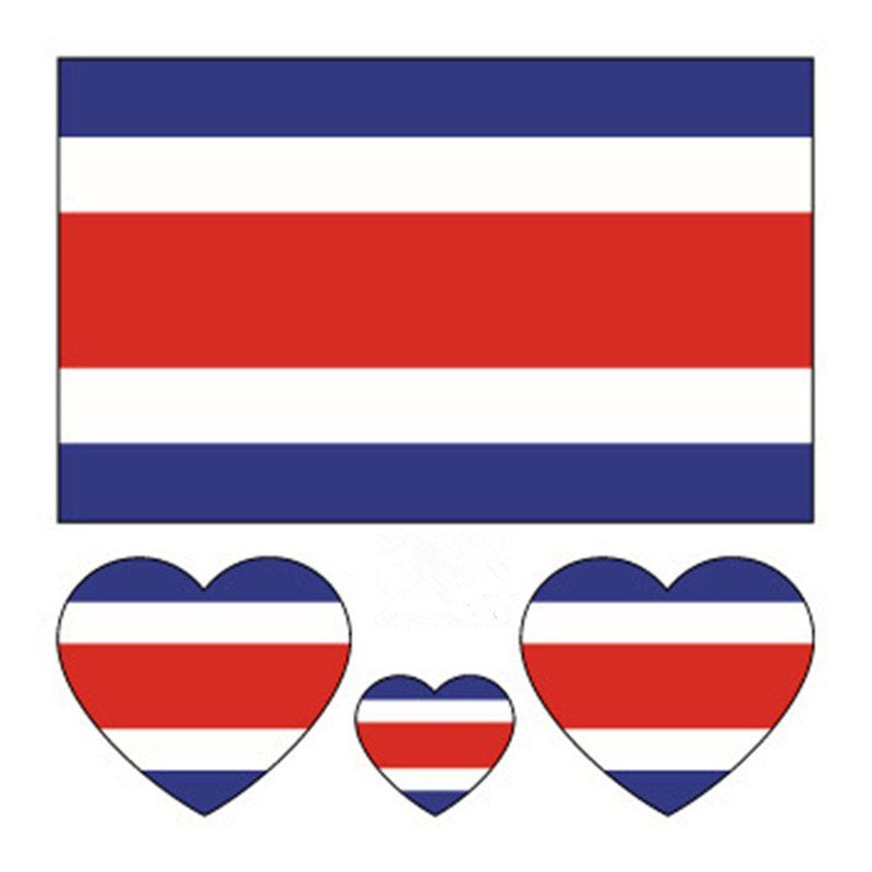 

Green Waterproof Anti-sweat Fan Flag Tattoo Sticker, Multi-t