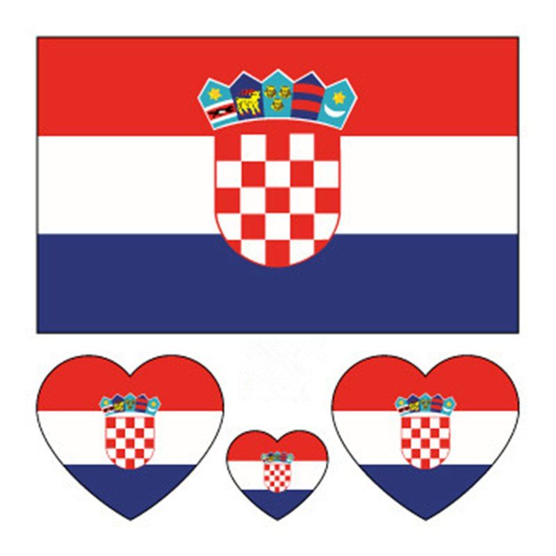 

Green Waterproof Anti-sweat Fan Flag Tattoo Sticker, Deep blue