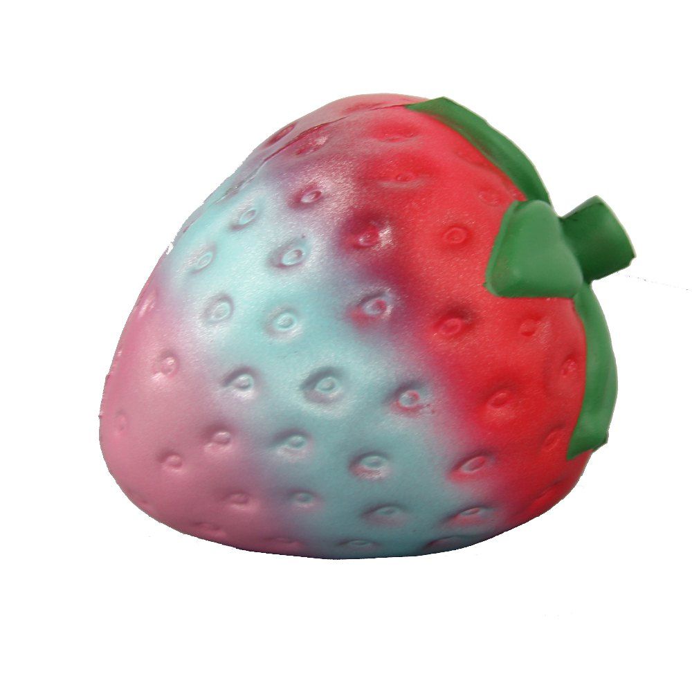 

Jumbo Squishy Coloured Strawberry Relieve Stress Toys, Multi-a