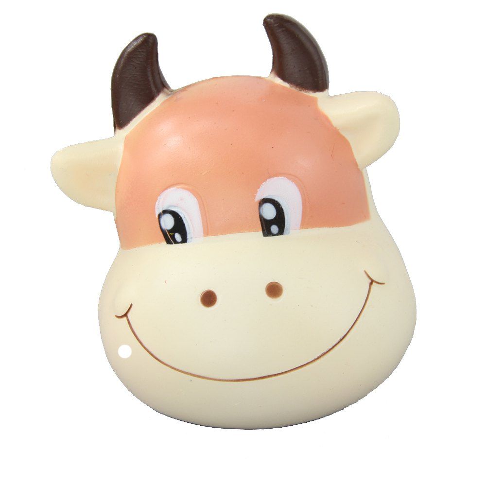 

Jumbo Squishy Brown Cow Relieve Stress Toys, Chestnut red