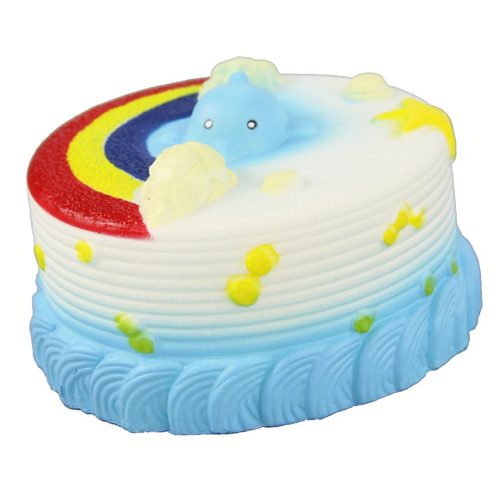 

Jumbo Squishy Sea Cake Relieve Stress Toy, Blue