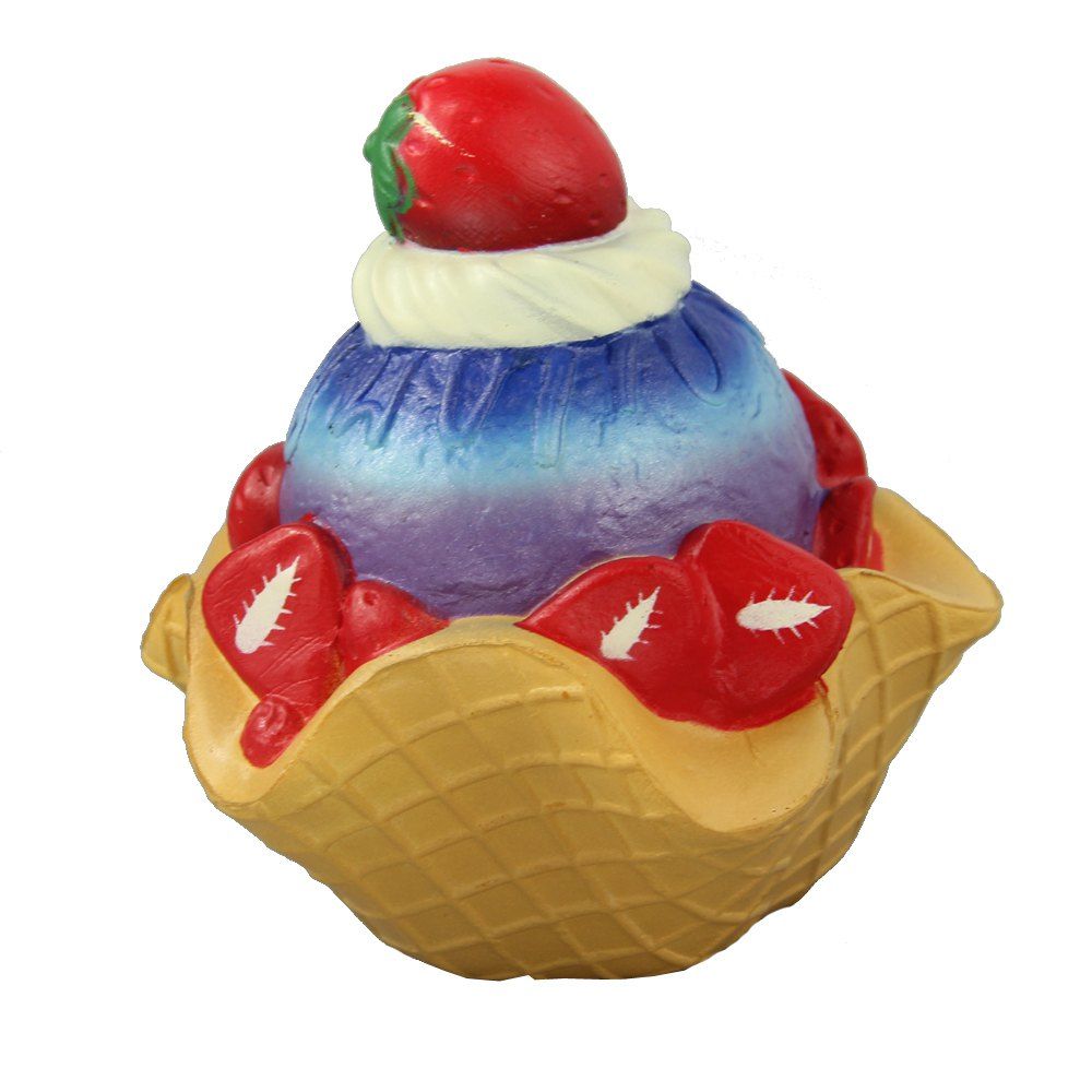 

Jumbo Squishy Strawberry Pie Cake Relieve Stress Toys, Multi-a