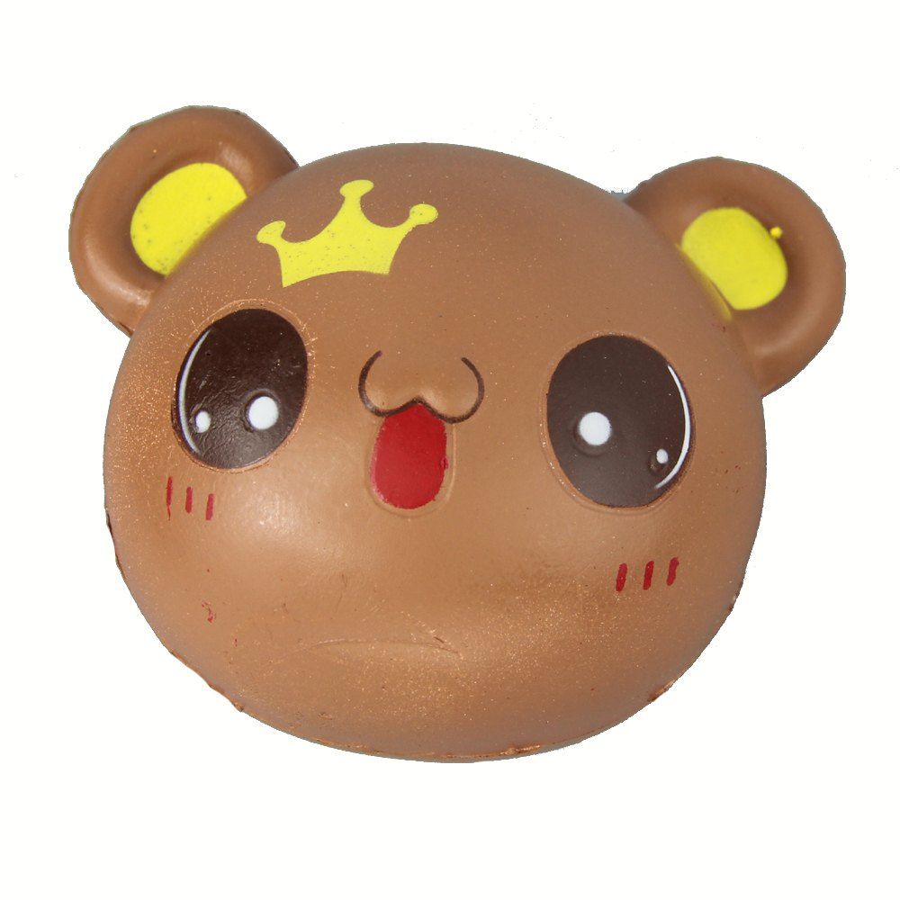 

Jumbo Squishy Panda Head Relieve Stress Toy, Brown