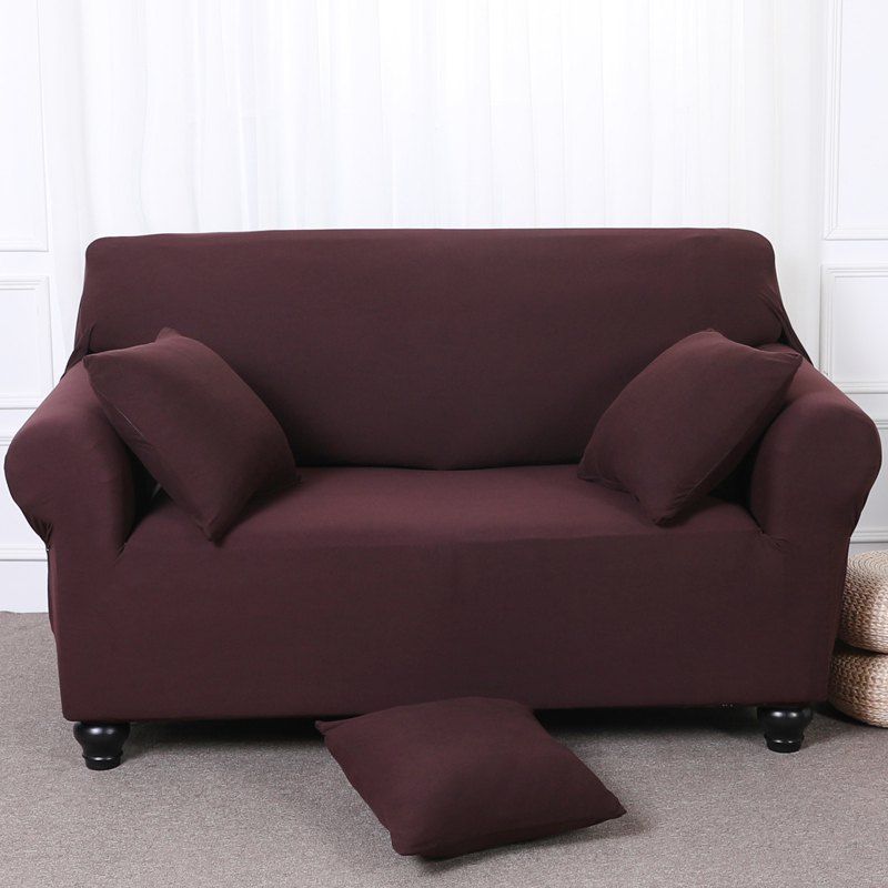 

Elastic Tight Package Anti-Skid Pure Color Sofa Cover, Coffee