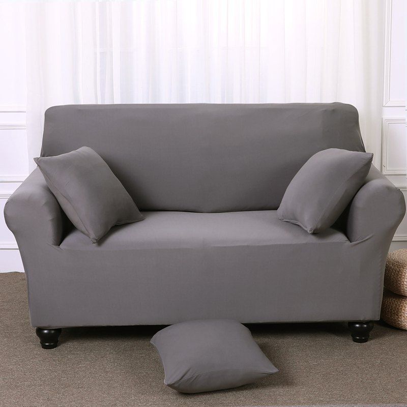 

Elastic Tight Package Anti-Skid Pure Color Sofa Cover, Platinum