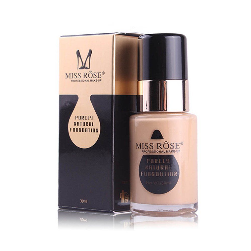 

MISS ROSE New 30ML Glass Bottle Repair Nourishing Concealer Liquid Foundation, #005