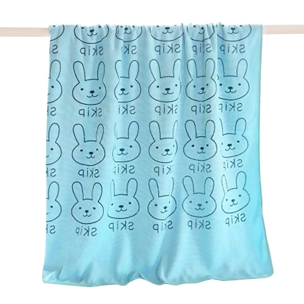 

Print Cartoon Children Adult Absorbent Microfiber Bath Towel, Light sky blue