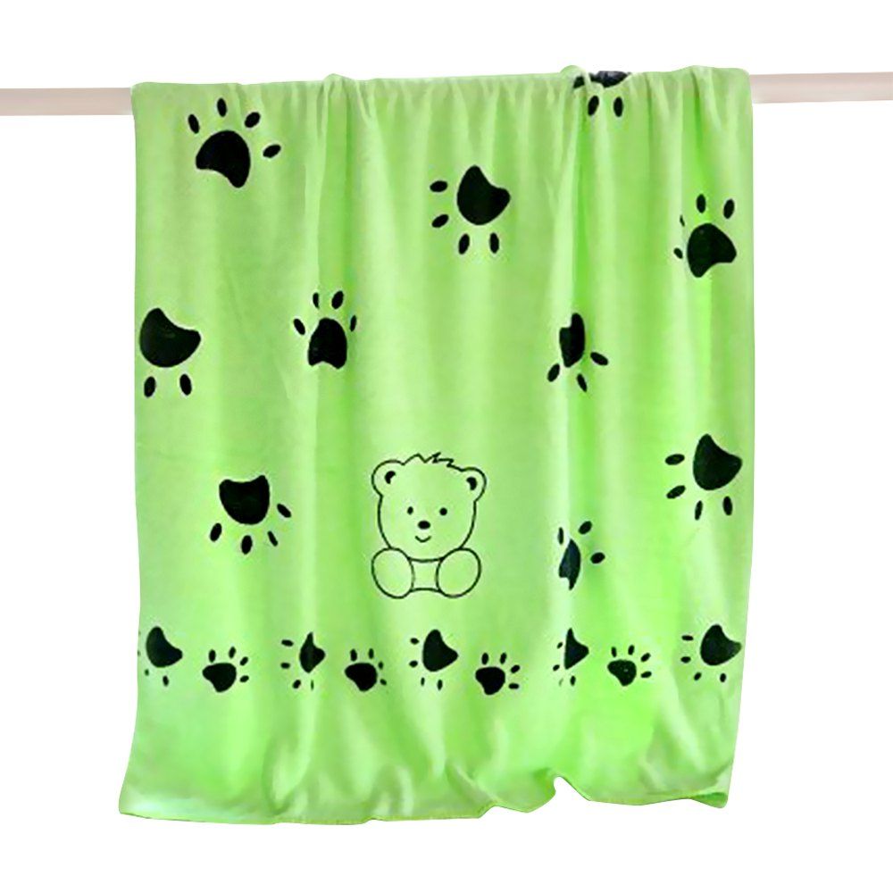 

Print Cartoon Children Adult Absorbent Microfiber Bath Towel, Algae green