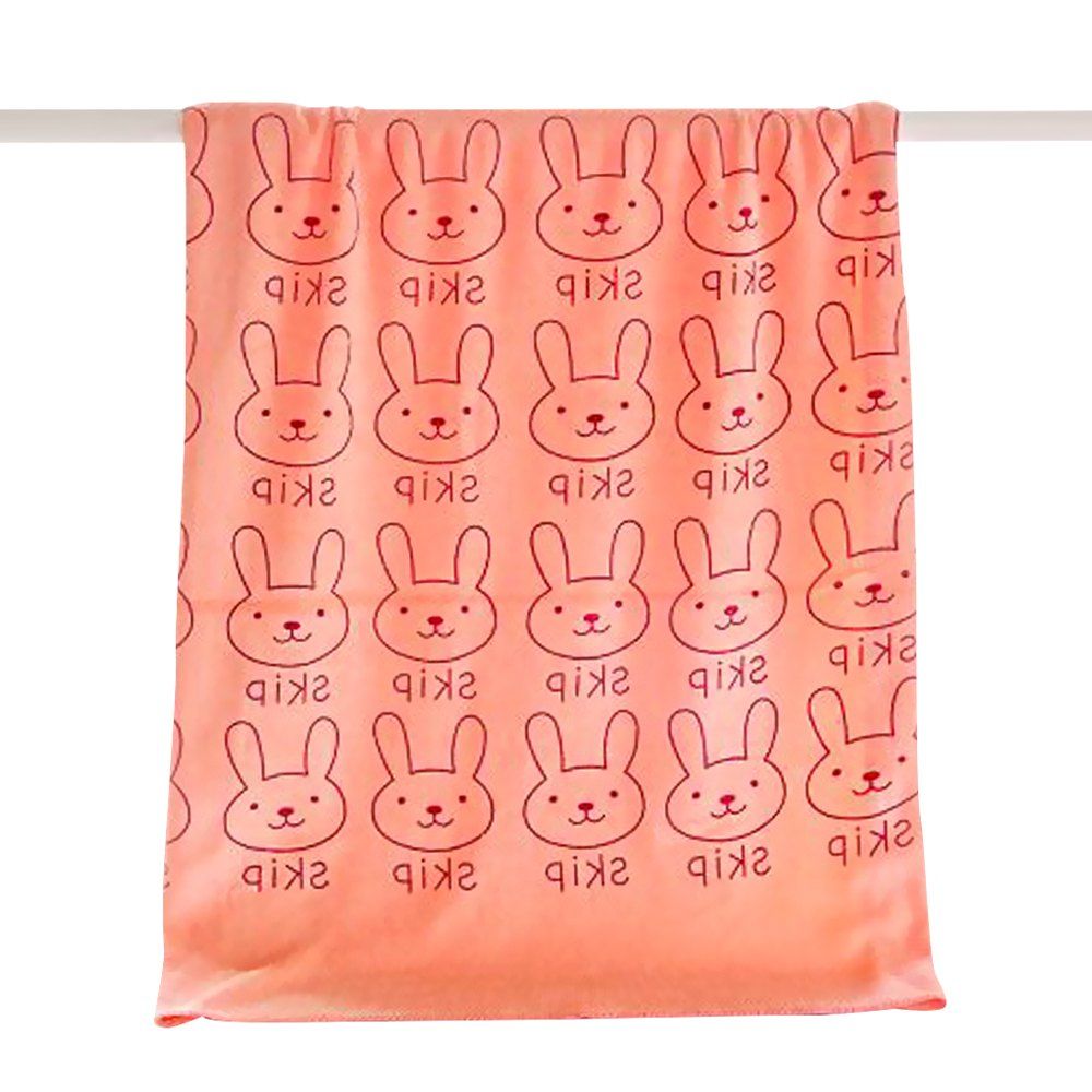 

Print Cartoon Children Adult Absorbent Microfiber Bath Towel, Pink
