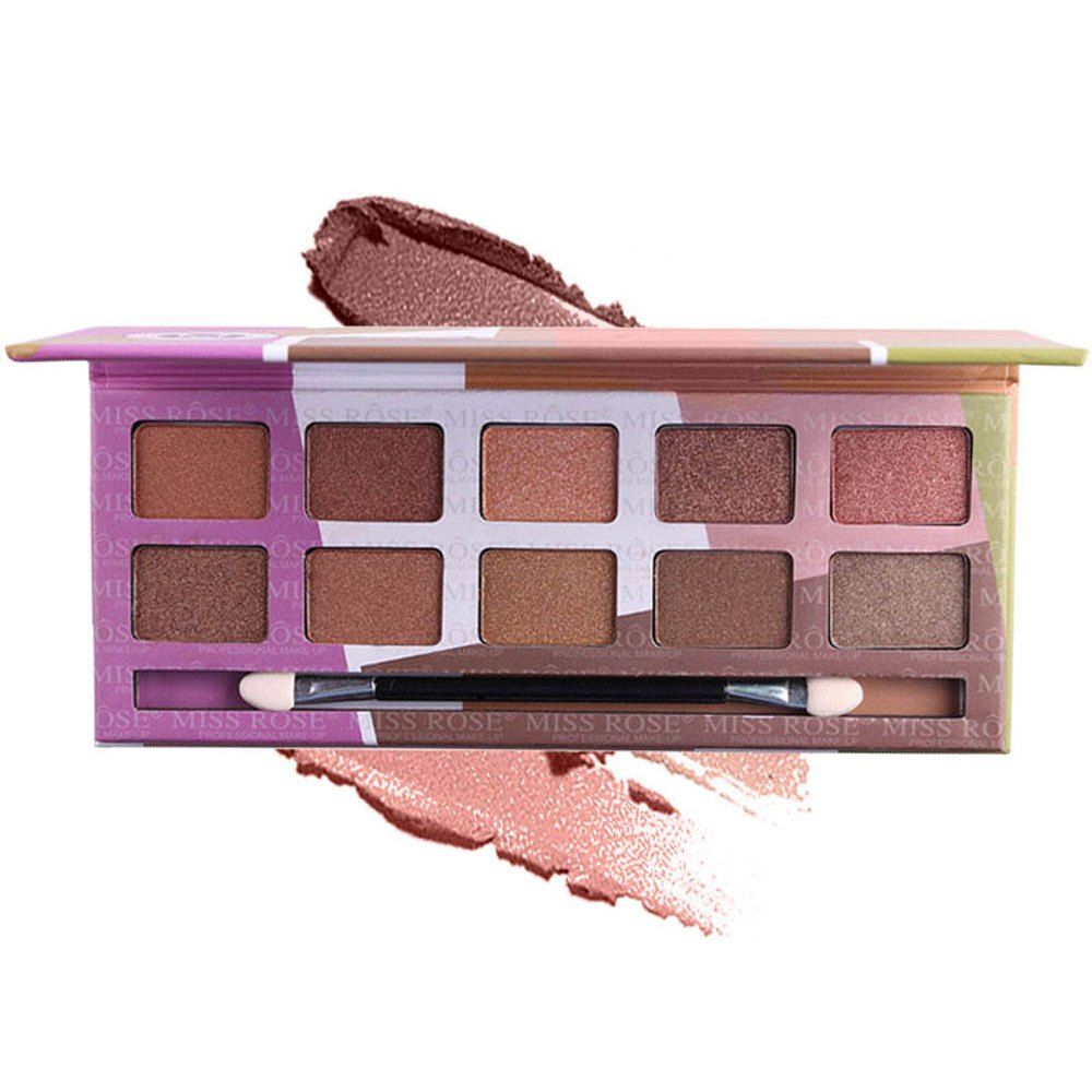 

MISS ROSE 10 Color Pearl Matte Smoked Professional Makeup Eyeshadow, #004
