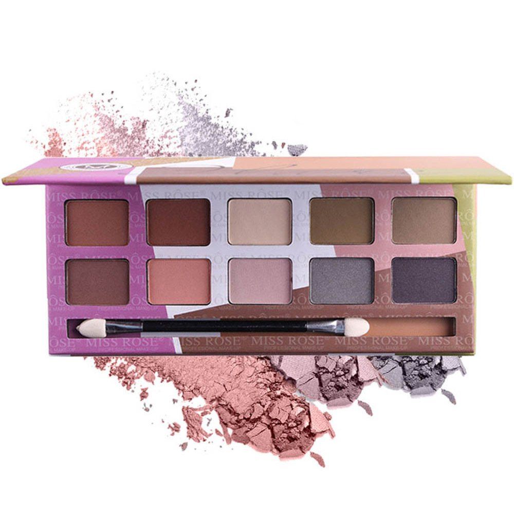 

MISS ROSE 10 Color Pearl Matte Smoked Professional Makeup Eyeshadow, #005