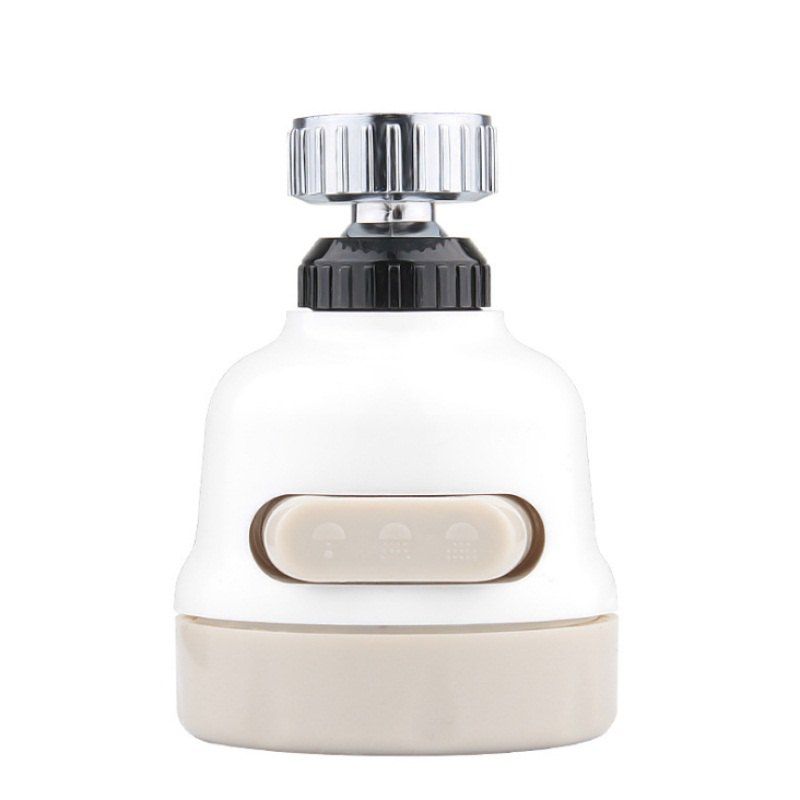 

Splashing and Pressurizing Water Saving Device Sprinkler Spray Swivel Faucet, White