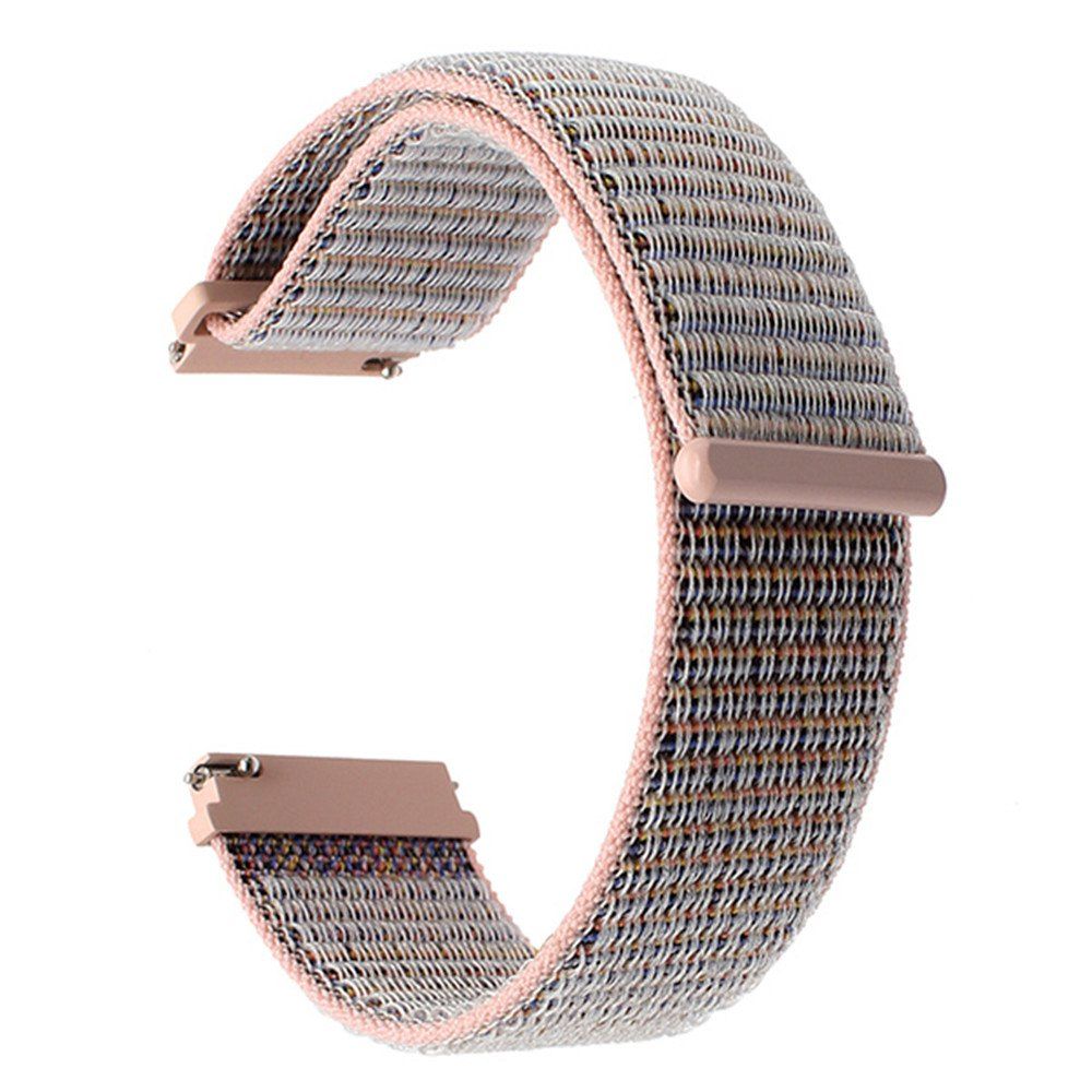 

22MM Woven Nylon Sport Loop Watch Bracelet Strap Band for Huami Amazfit A1602, Pink
