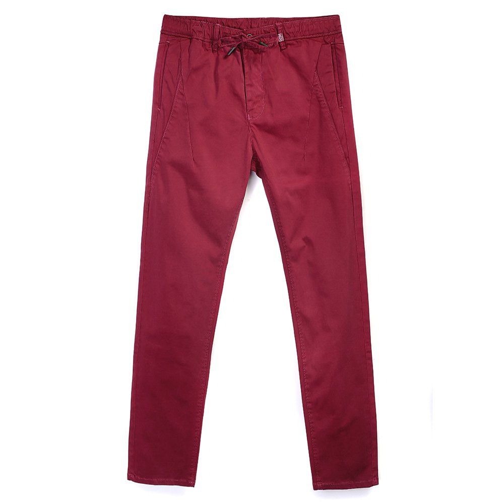 

Summer Men's Fashion Simple Casual Pants, Red wine