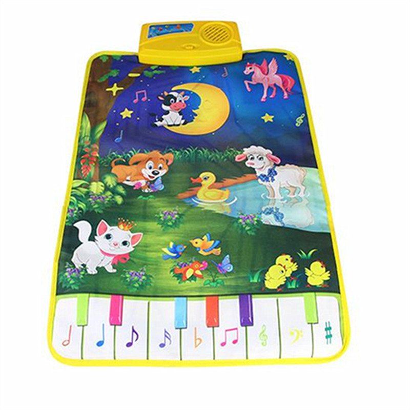 

Cartoon Farm Development Music for Piano Blanket Carpet, Multi