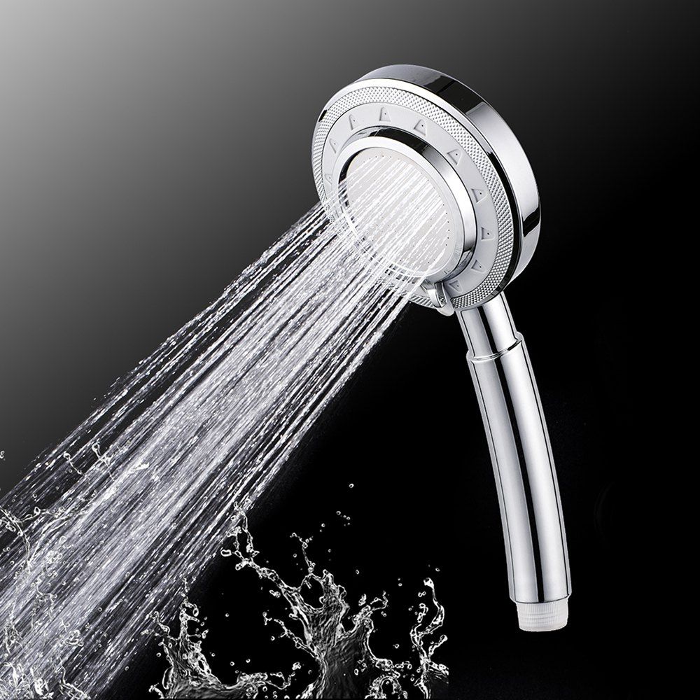

Handheld Water-Saving Pressure Rain Shower Head 17, Silver