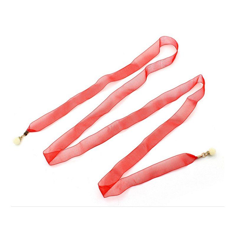 

Lady Dress Chiffon Cloth Decoration Pendant Waist Chain, Red