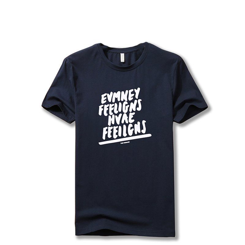 

Men's Casual Short Sleeved Simple T-Shirts, Blue