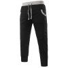 Pantalon simple à la mode des hommes de poche de conception des pantalons occasionnels - Noir 2XL