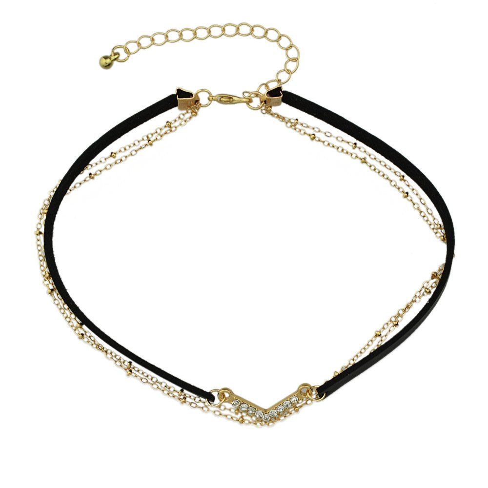 

Various Colors PU Leather Choker Necklace, Black