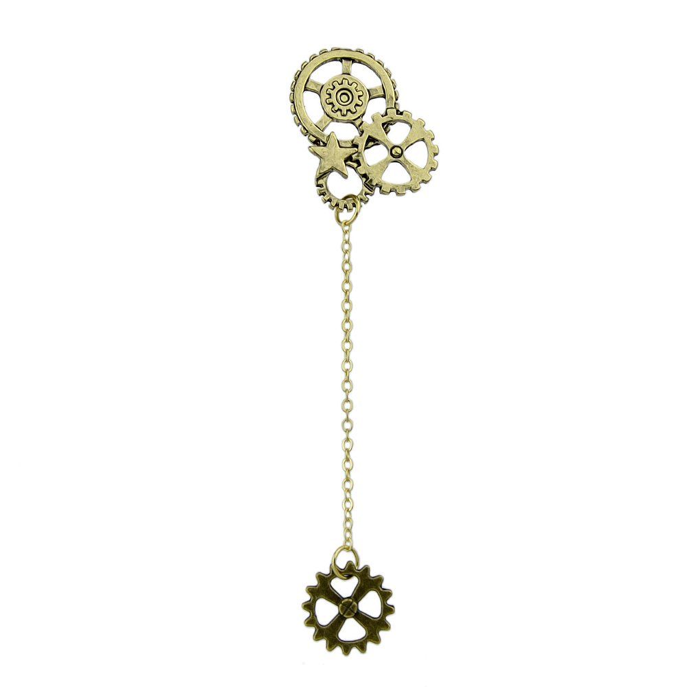 

Star Wheel Pattern Geometric Charm Drop Earring, Gold