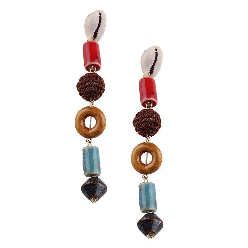 

Fashion Geometric Long Style Earrings, Multi