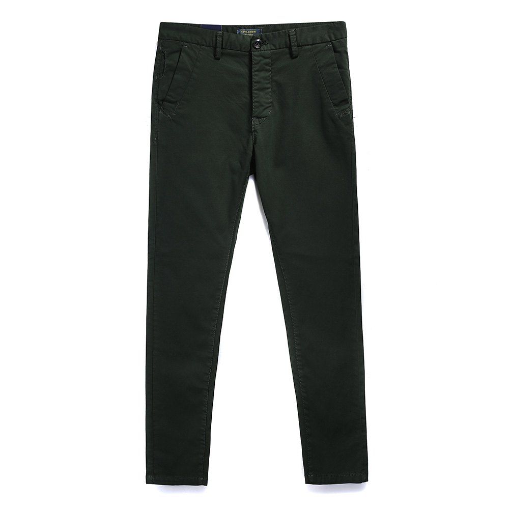 

Men's Fashion Simple and Pure Color Straight Tube Casual Pants, Army green