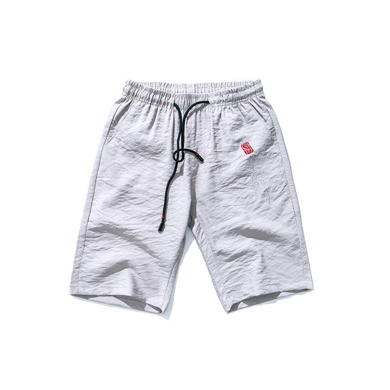 

Summer Men's Casual and Pure Color Casual Shorts, Light gray
