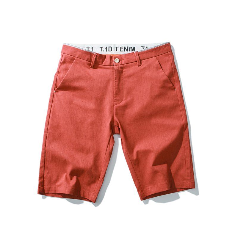 

Summer Men'z Fashion Loose and Pure Color Short Pants, Bean red