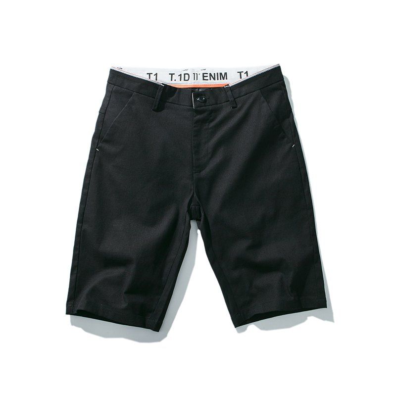 

Summer Men'z Fashion Loose and Pure Color Short Pants, Black