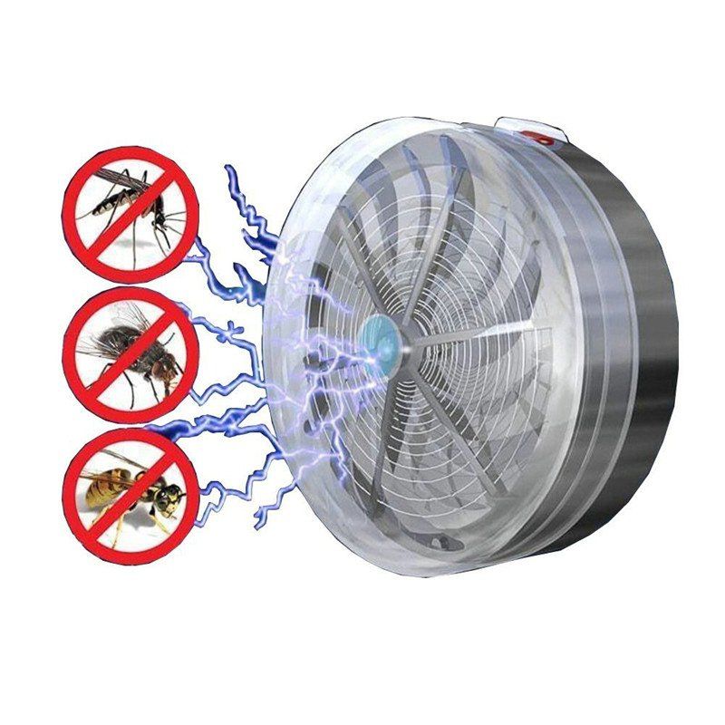 

Solar Powered Buzz UV Lamp Light Fly Insect Bug Mosquito Kill Zapper Killer, Silver