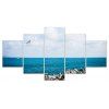 W323 Paysage de la mer Sans Cadre Toile Imprime Sur Toile Décorations pour la Maison 5 PCS - multicolor A 