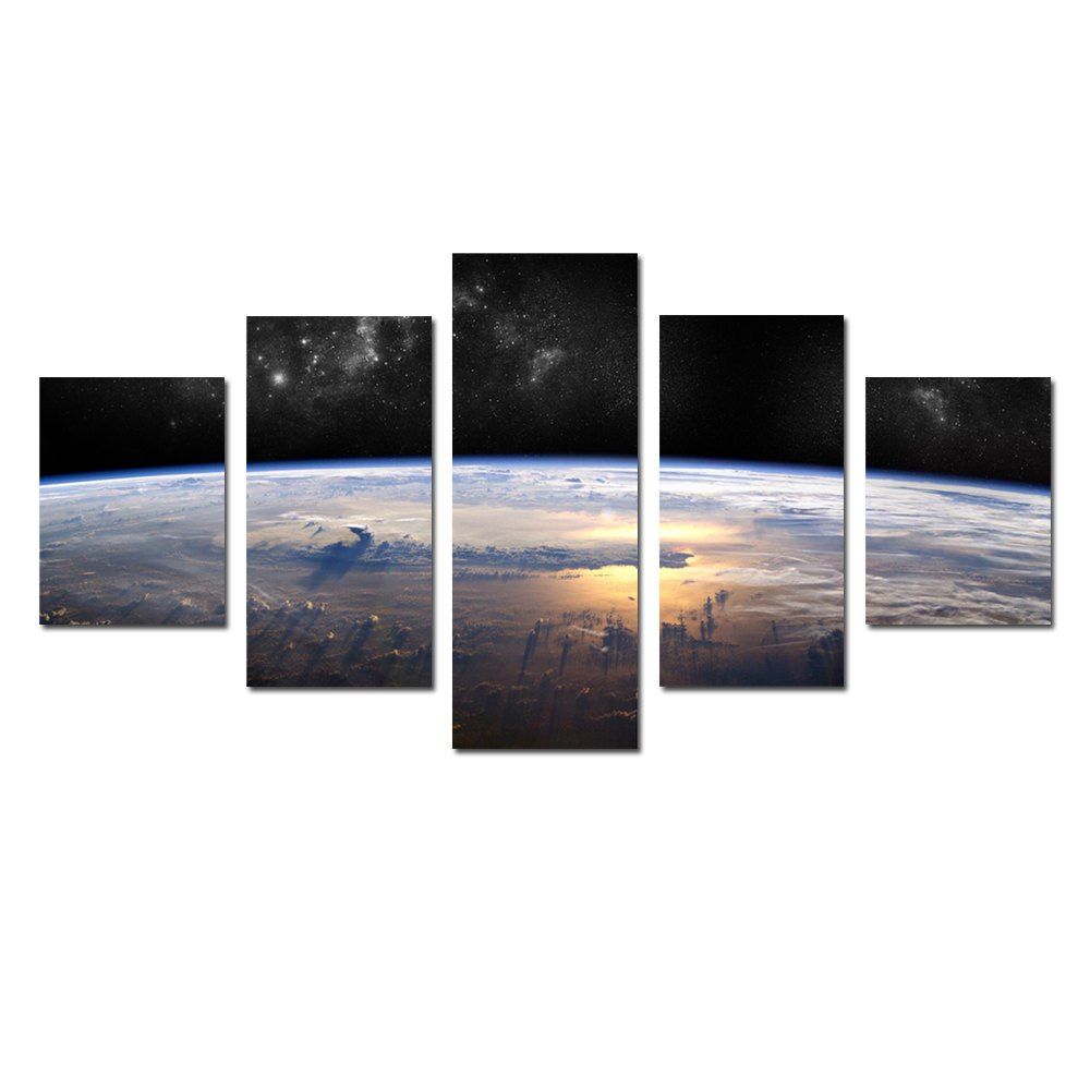 

W339 Horizon Scenery Unframed Wall Canvas Prints for Home Decorations 5PCS, Multi-a