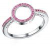 Personnalité simple de mode avec diamant Couple Ring - Rose US SIZE 9