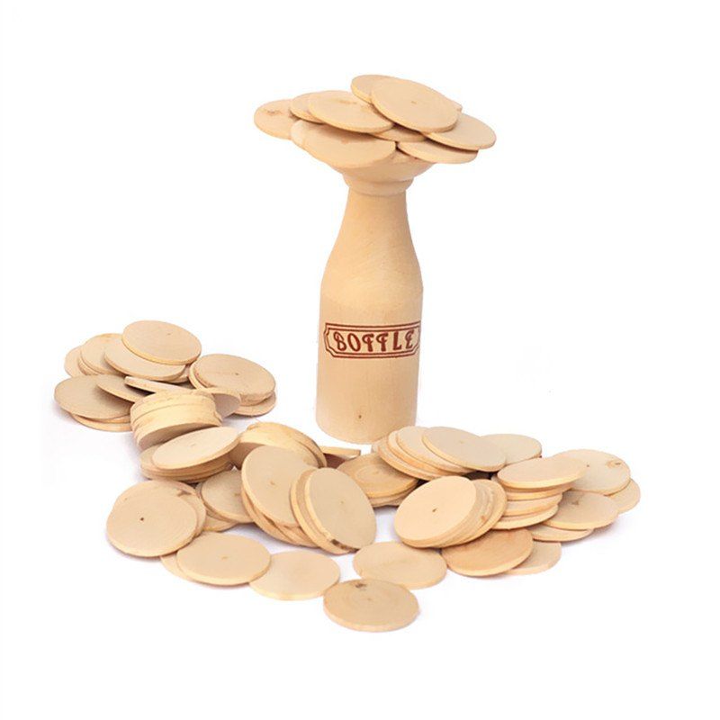 

New Creative Block Wooden Folding Building Block Jenga Toy, Blanched almond