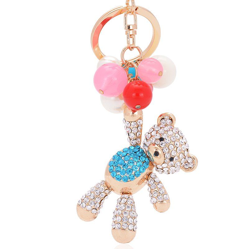 

Trendy Bear Keychain Unisex Zinc Alloy Key Chain Porte Clef Fas, Blue orchid