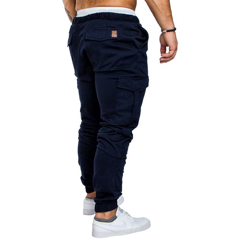

Leisure Tethers Elastic Pants Men's Trousers, Deep blue