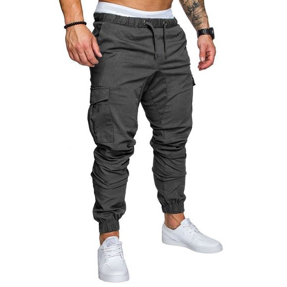 Pantalons Elastiques Décontractés pour Homme - Gris XL